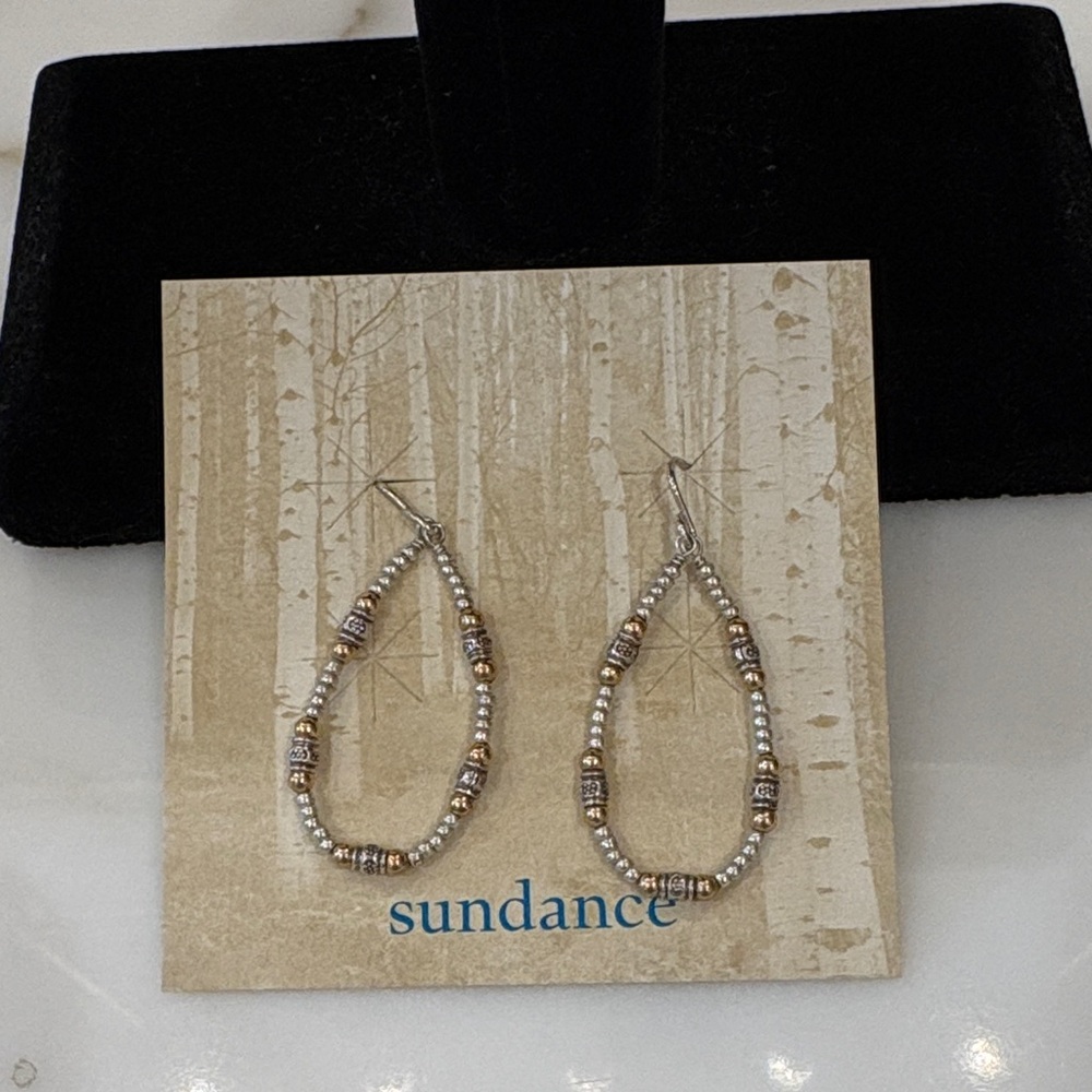 Sundance Silver and Gold Hoop Earrings